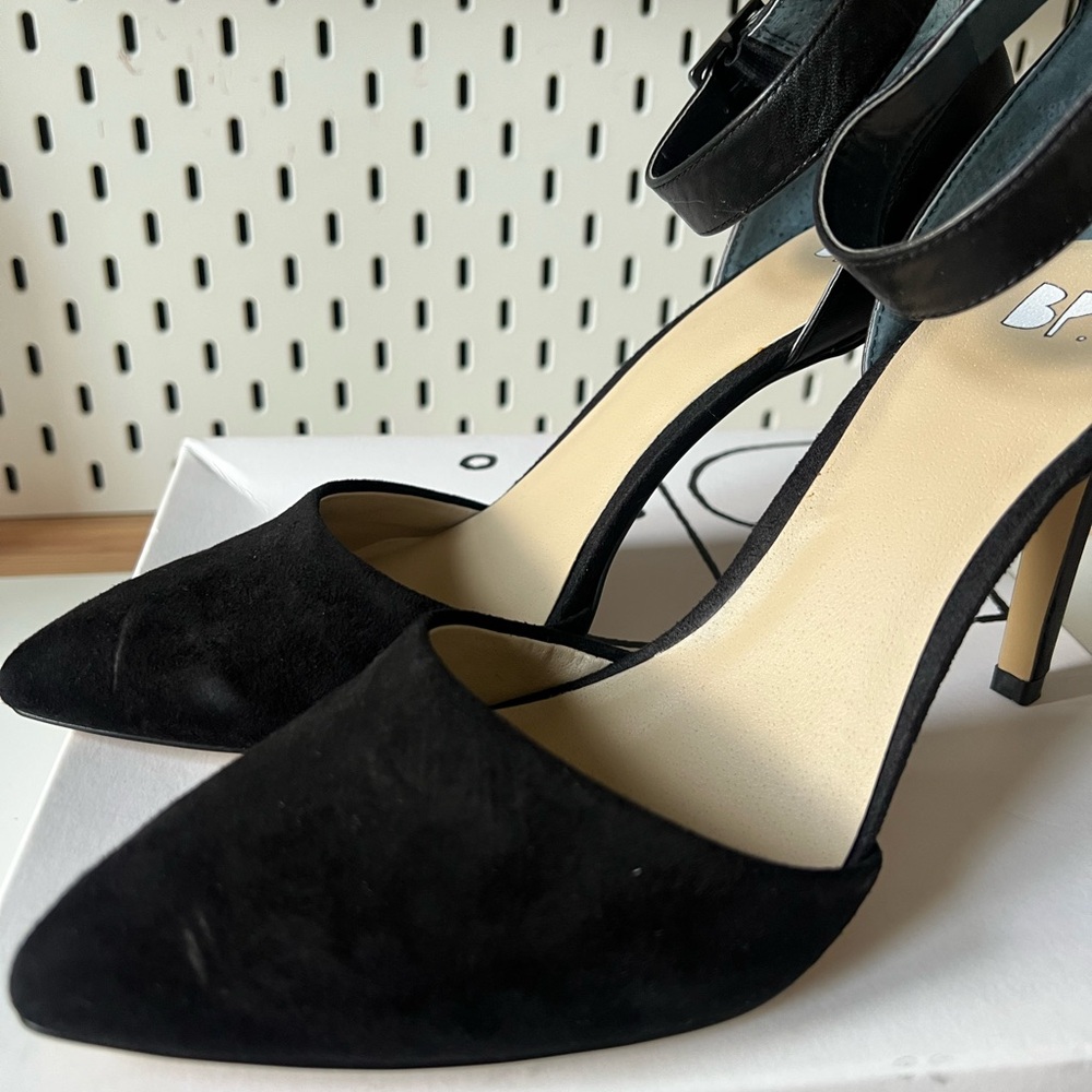 NWT BP Mallory Lea Black High Heel Ankle Strap Shoes size 8 - Picture 5 of 9
